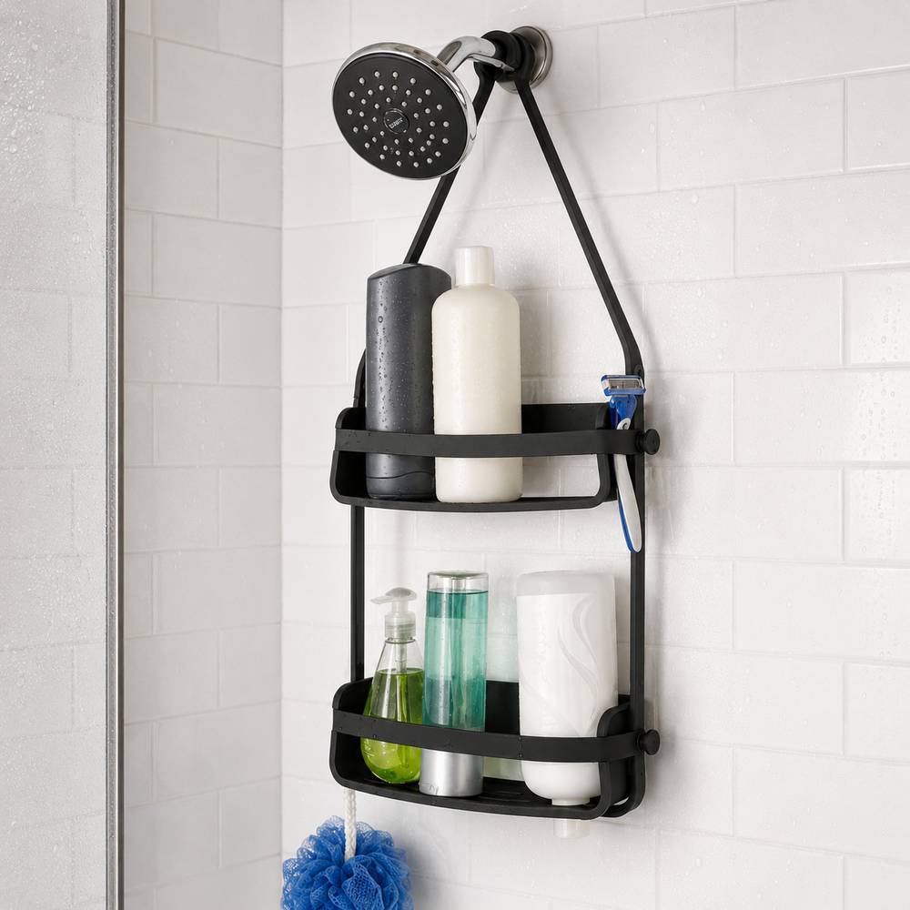Organizador para ducha caddy negro