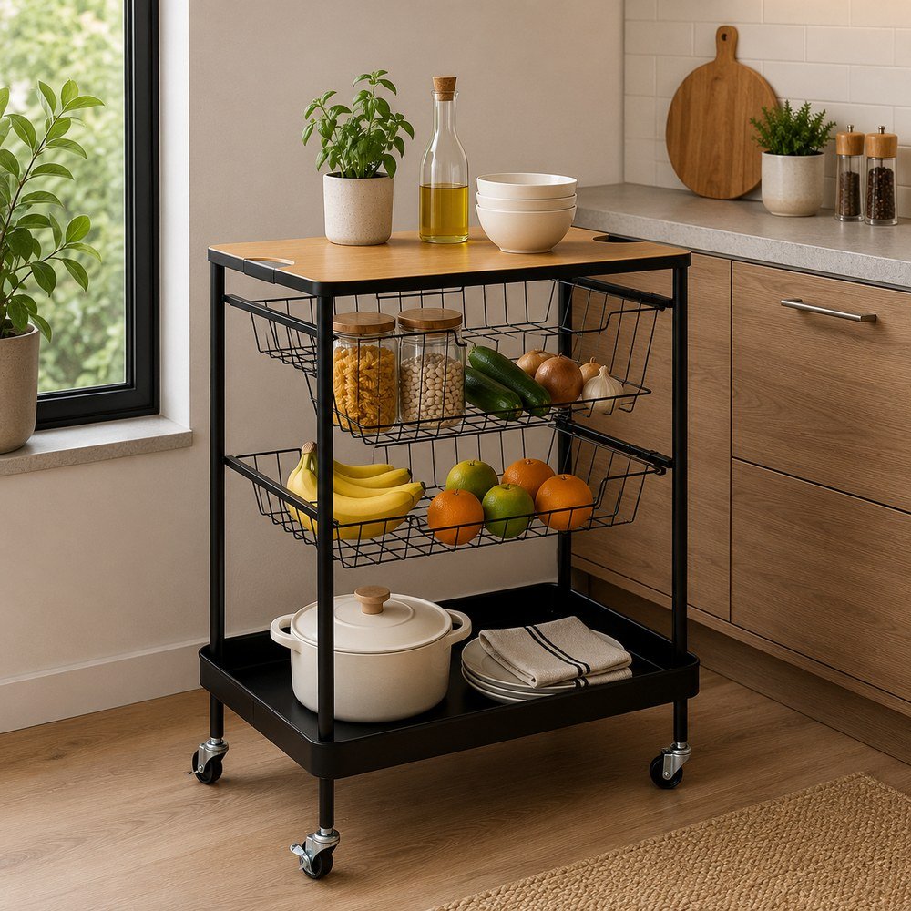 Carrito para cocina metalico