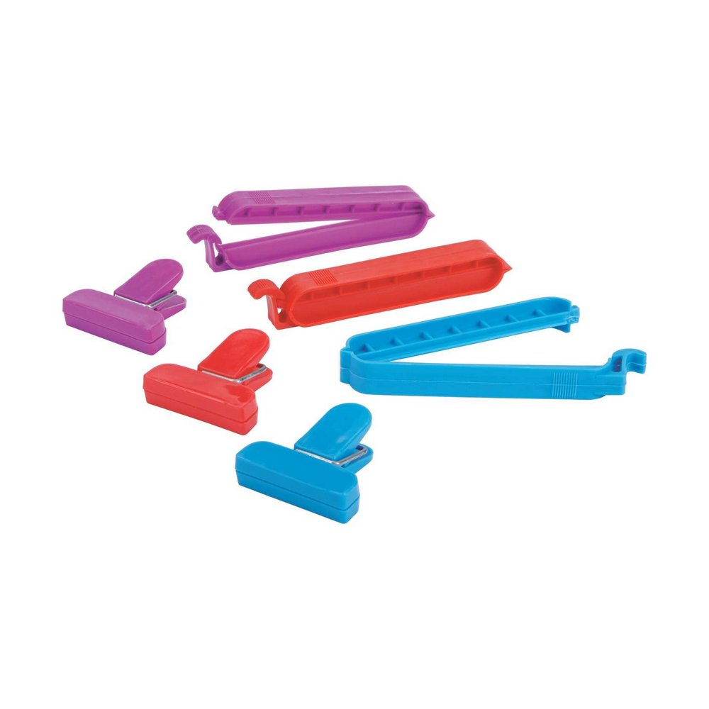 Clip para bolsa de alimentos - set de 6 unidades