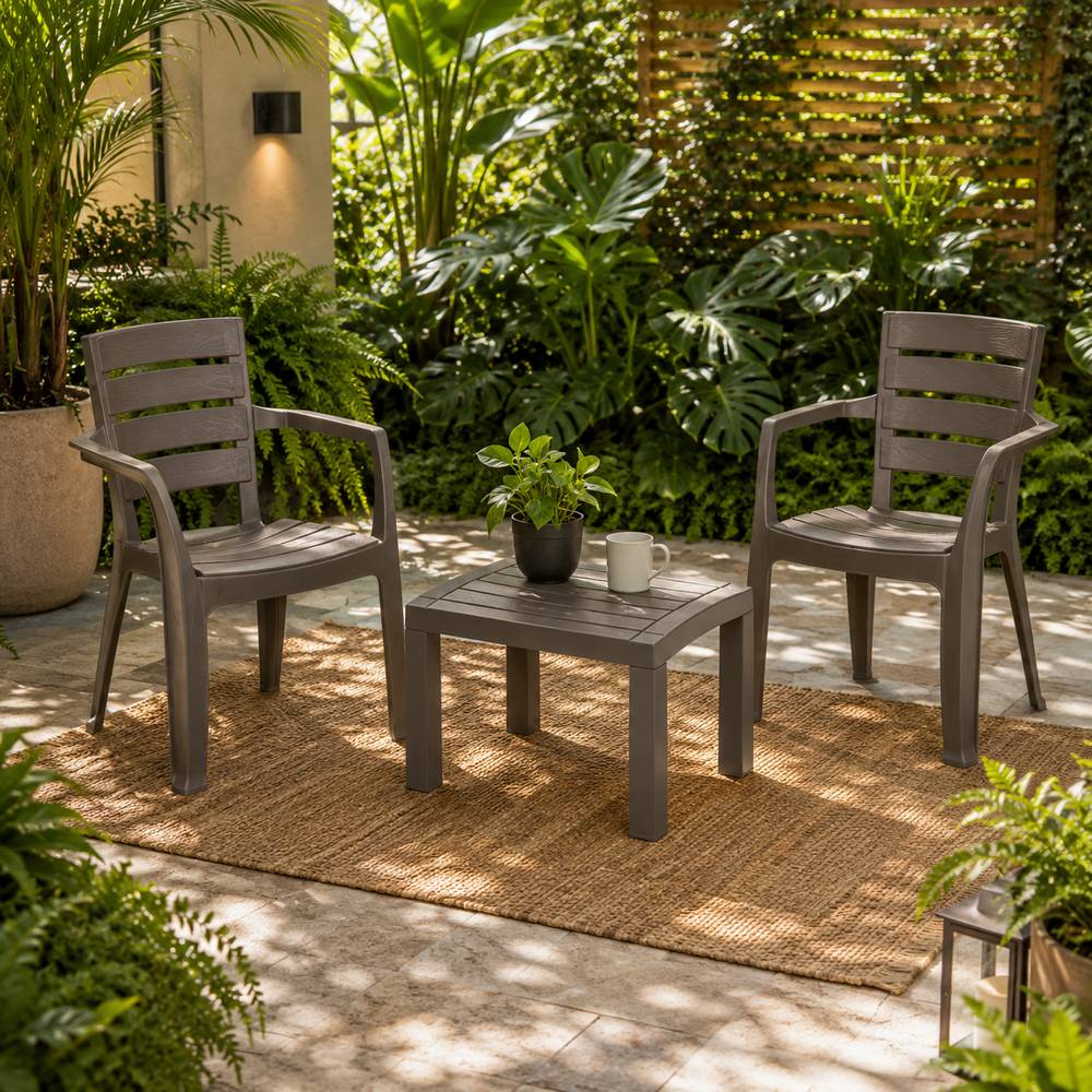 Mesa plastica rectangular 65x50x44.5cm cafe rimax