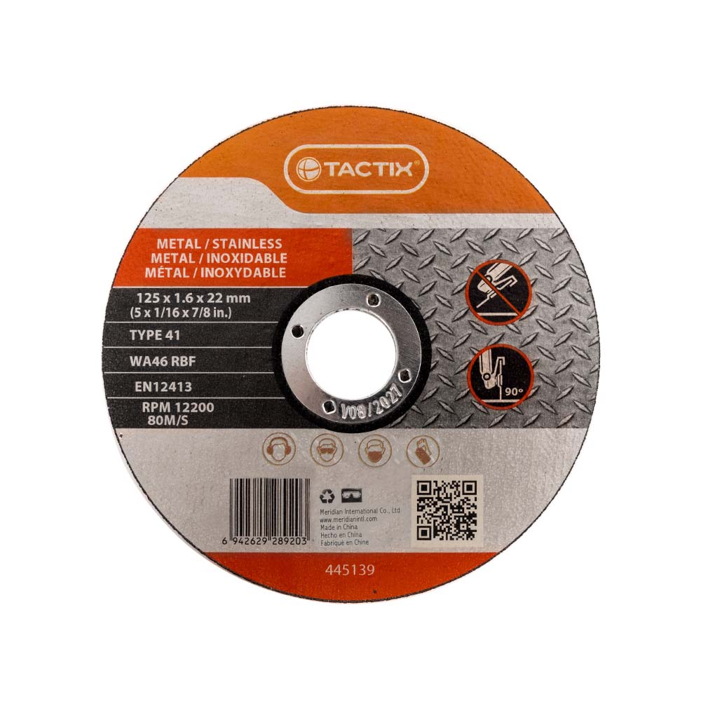 Disco de corte acero inoxidable 5 x 1-16 x 7-8 pulgadas
