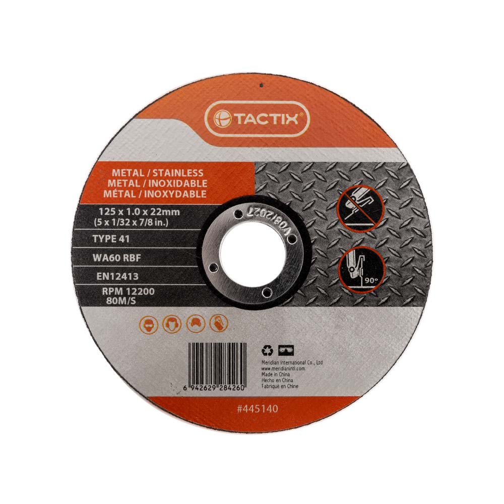 Disco de corte acero inoxidable 5 x 1-32 x 7-8 pulgadas
