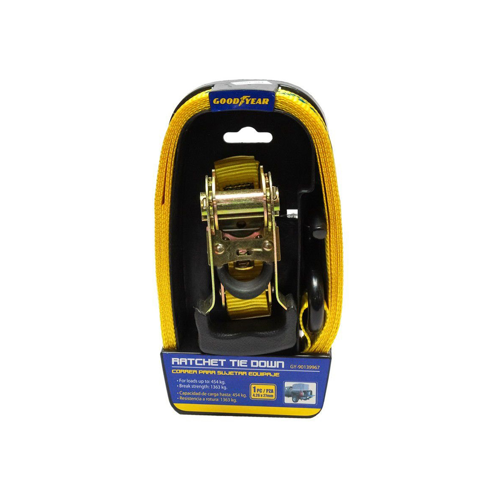 Banda sujetadora con ratchet 27 mm x 4.2 m 454 kg