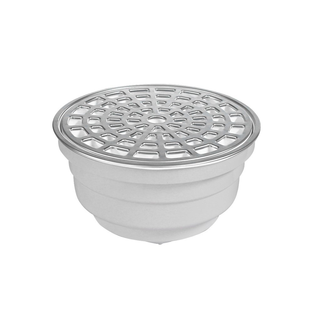 Resumidero para baño redondo acero inoxidable 7 pulg (18 cm)