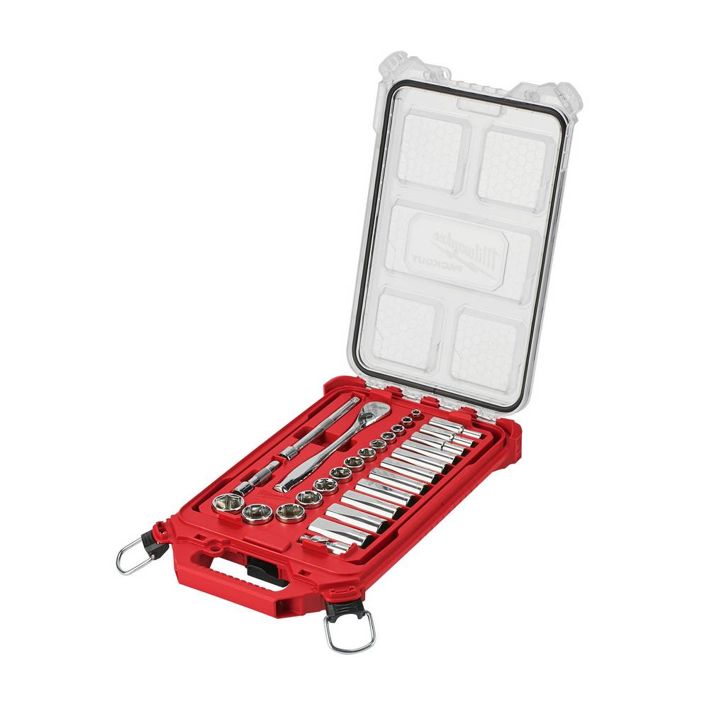 Juego de dados pulgadas mando 3/8 in 28 pzs