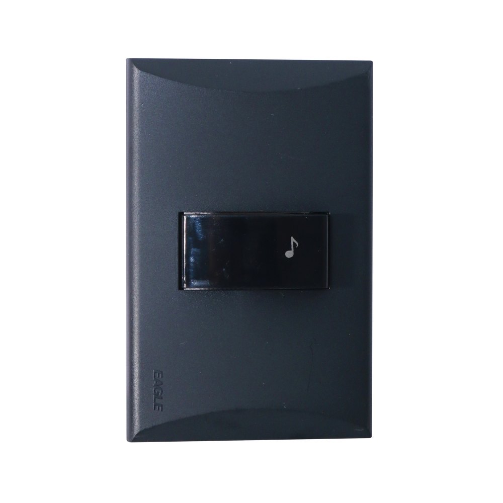 Pulsador para timbre 15a 125vac negro
