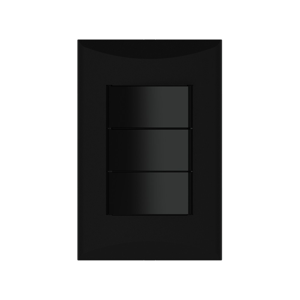 Interruptor triple de 3vías 15a 125vac negro