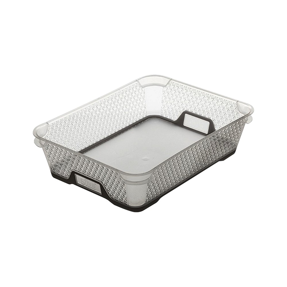 Caja organizadora de plástico duo taupe 3.7 l