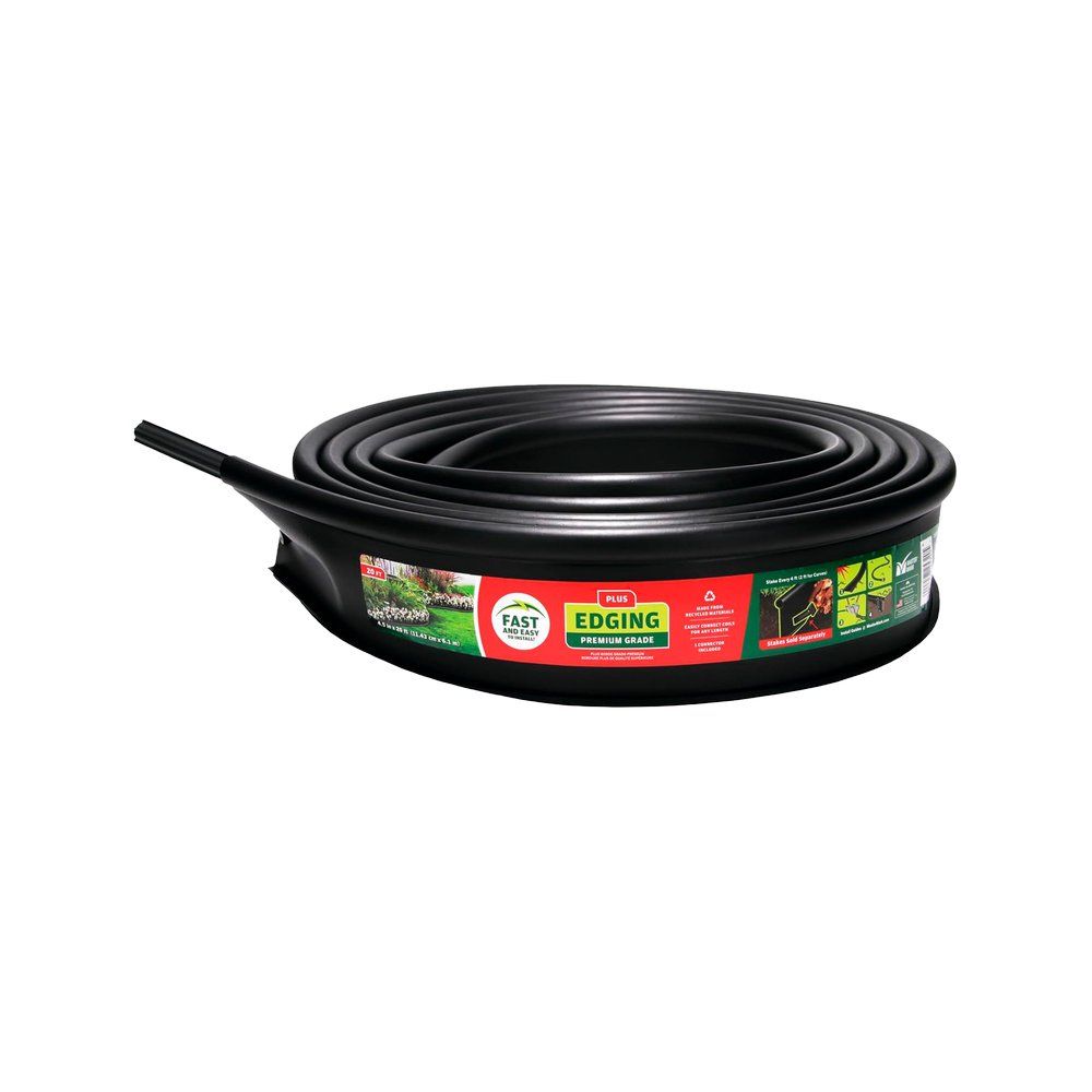 Borde de cesped plastico 4.5 pulgadas x 20 pies de largo