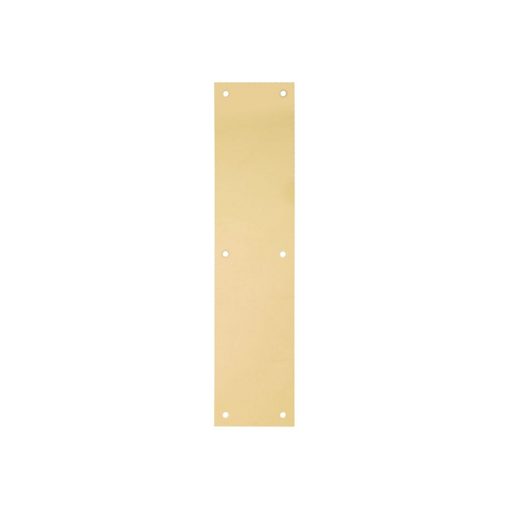 Placa dorada para puerta de empuje 8.89 x 38.1 cm (3.5 x 15 pulg)