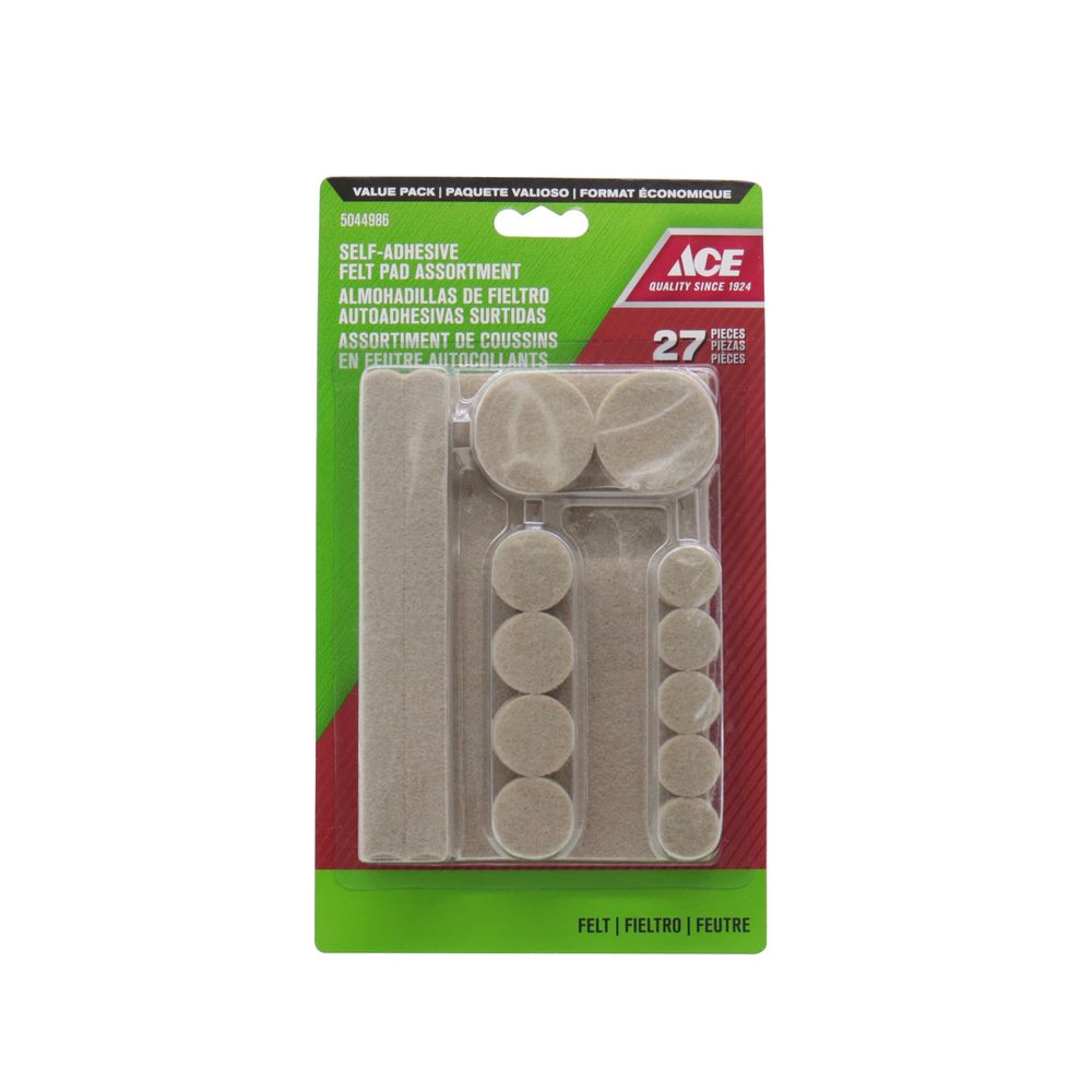 Protector de felpa adhesivo beige para mueble set 27 unidades