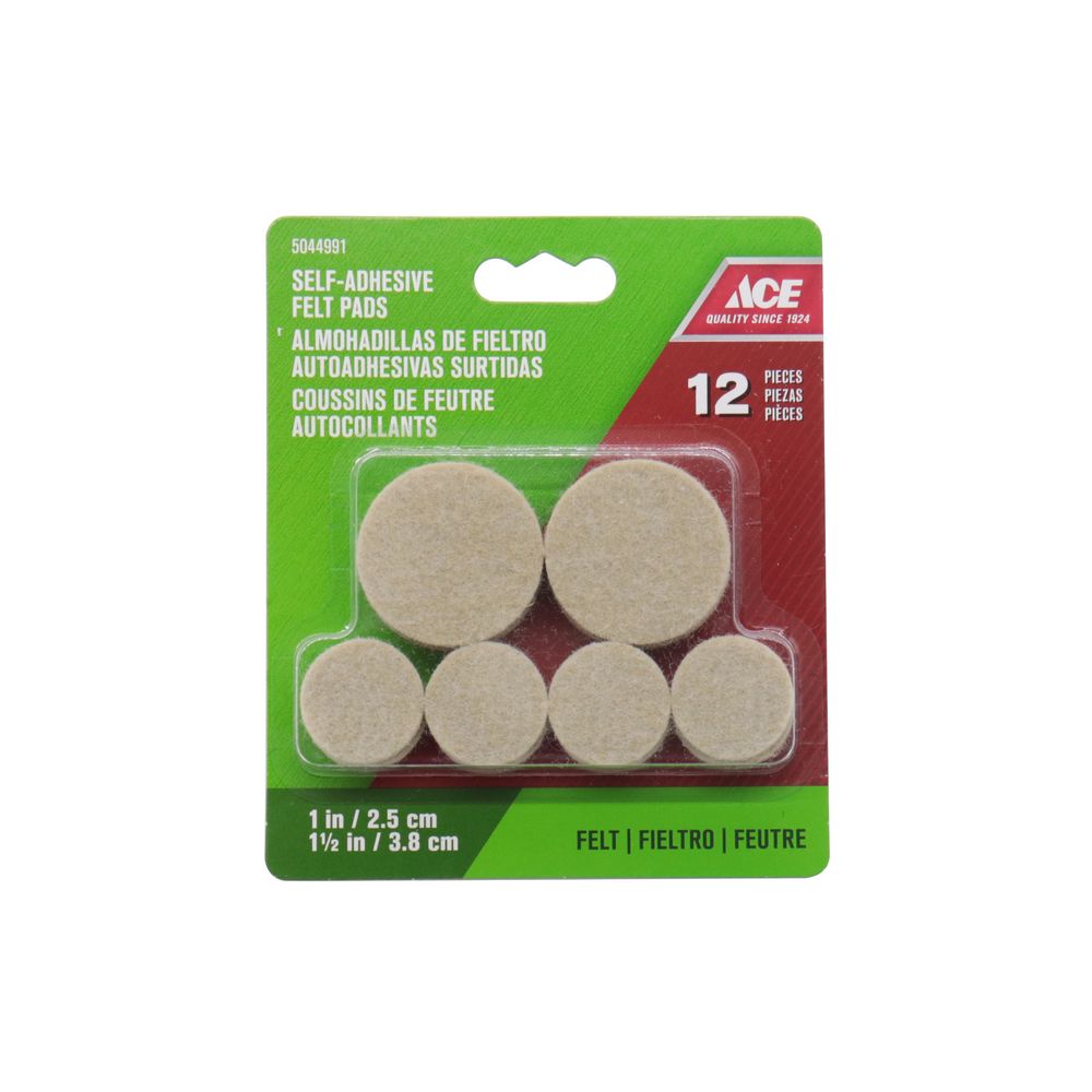 Protector de felpa adhesivo beige para mueble set 12 pzas