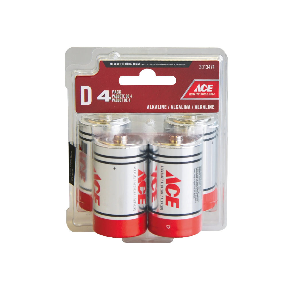 Batería alcalina d set de 4 piezas