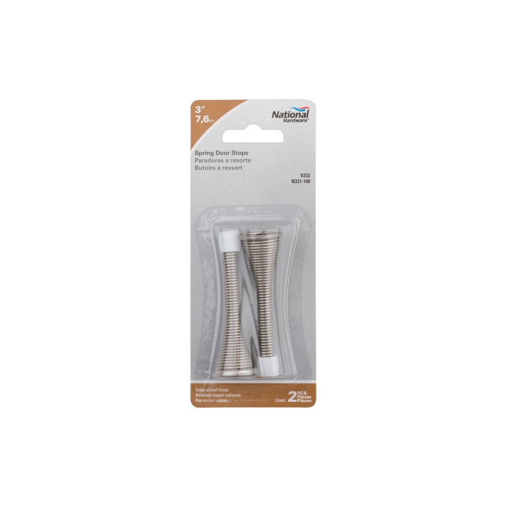 Tope para puerta níquel satinado 76.2 mm - 2 unidades