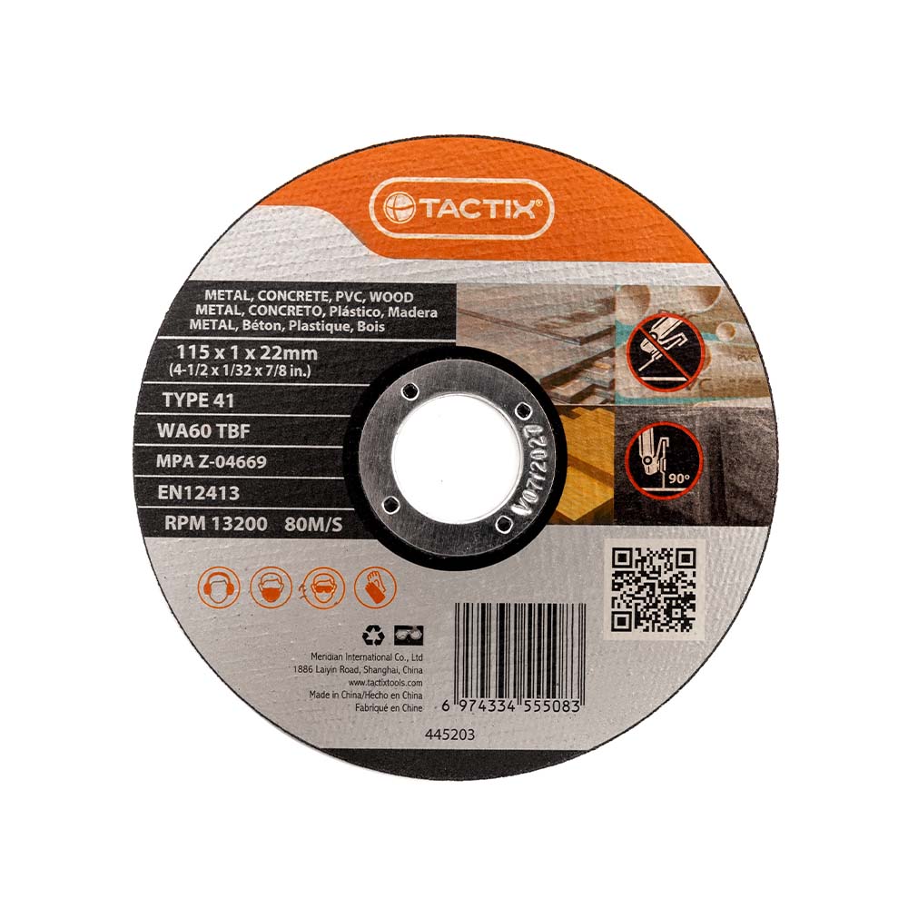 Disco de corte metal 4 1-2 x 1-32 x 7-8 pulgadas