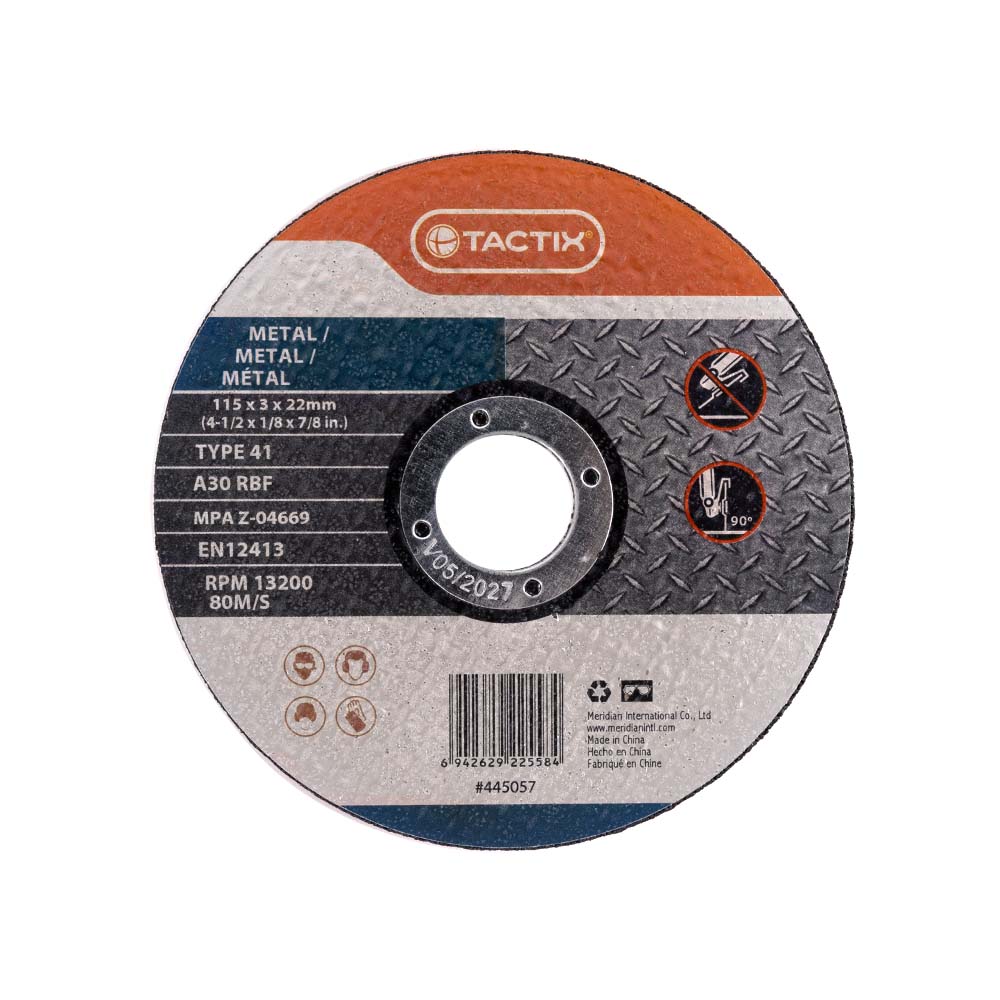 Disco de corte metal 4 1-2 x 1-8 x 7-8 pulgadas