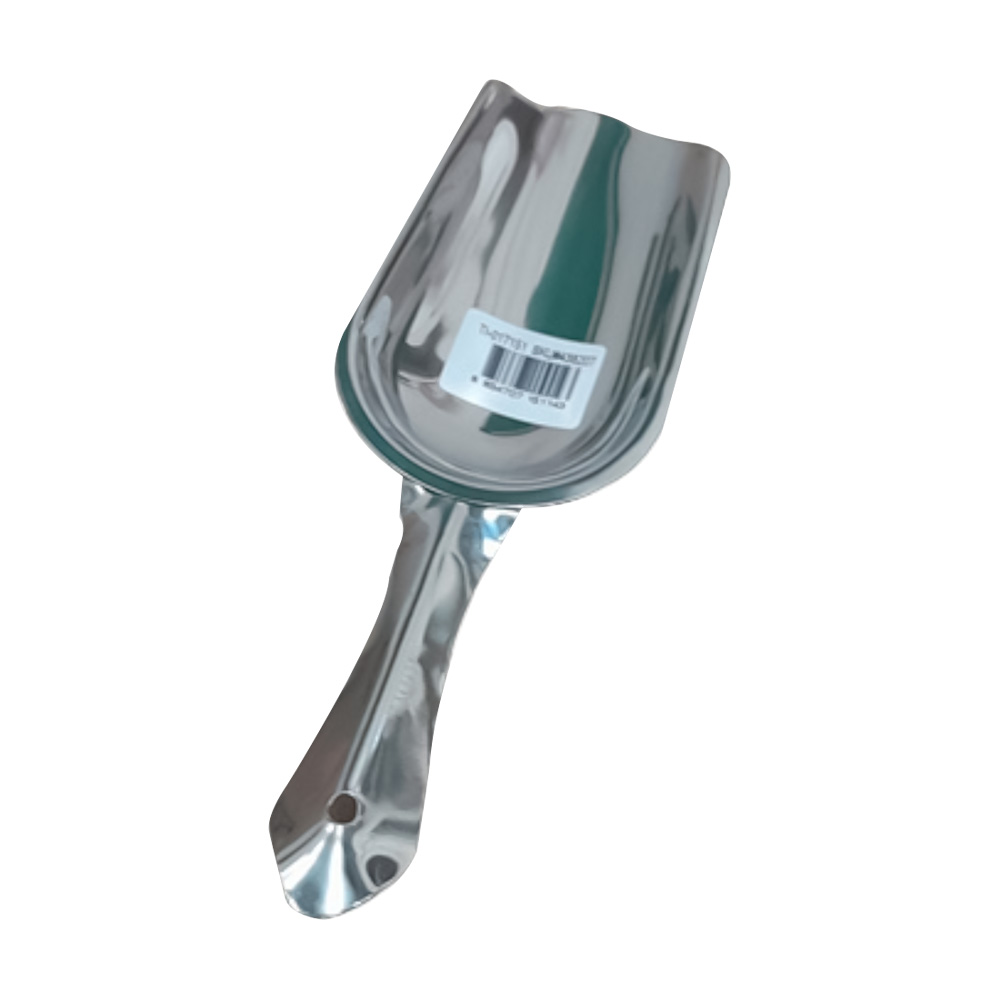 Cuchara para hielo de acero inoxidable plateado 24.2 x 8 cm