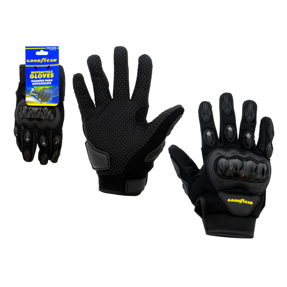 Guantes para motociclista negros