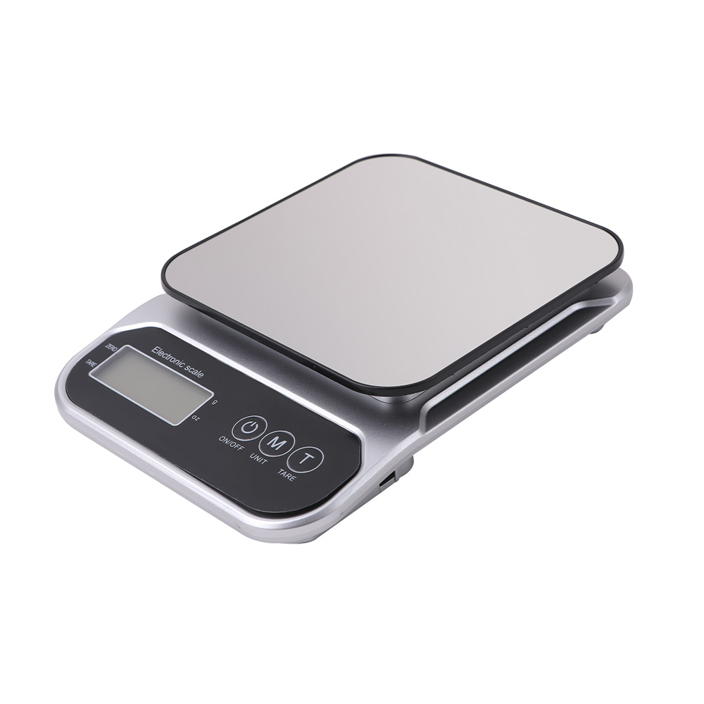 Báscula para cocina digital de metal 3 kg plateado
