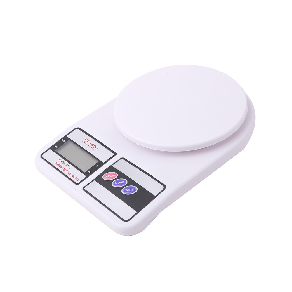 Bascula para cocina digital de plástico 10 kg blanco