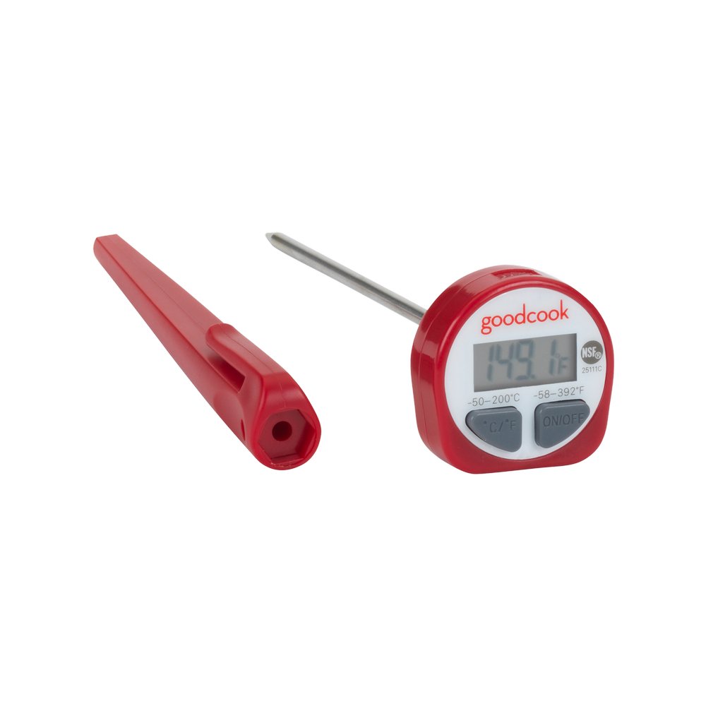Termómetro digital para carne de acero inoxidable rojo