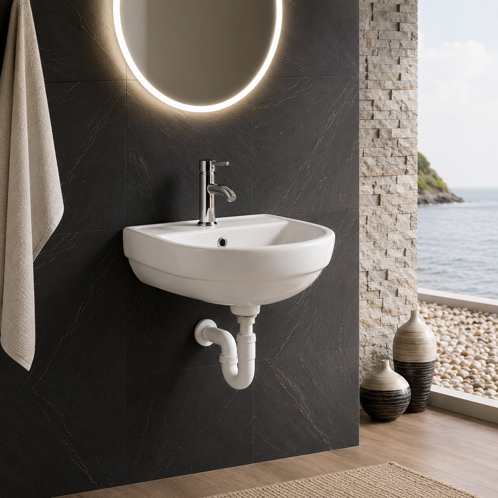 Lavamanos de pared blanco home plus