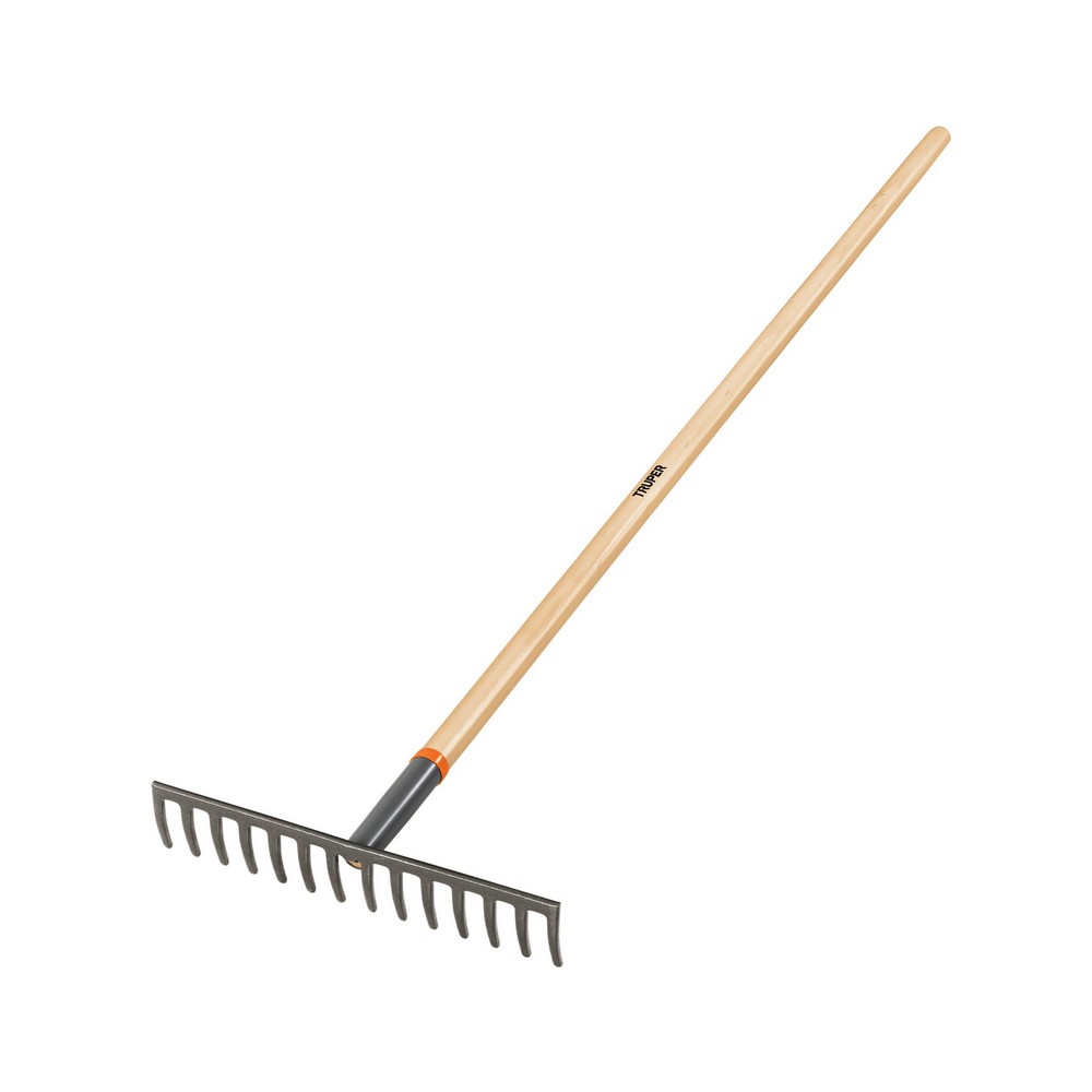 Rastrillo recto con mango de madera 14 dientes