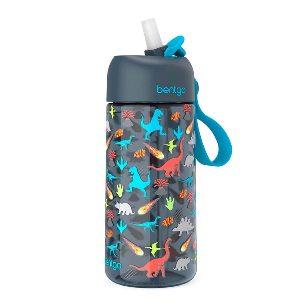 Botella plástica dinosaurios