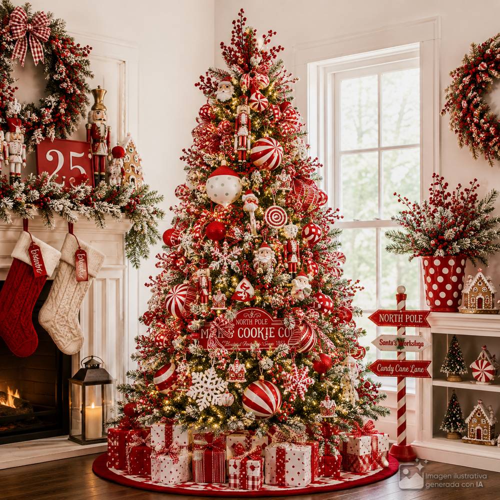 Arbol navideño tradicional 213.36 cm con 320 luces led