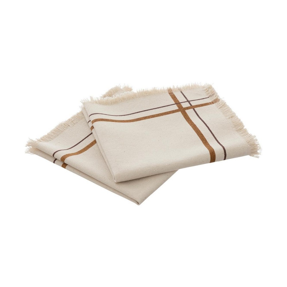 Servilleta de tela color beige 40 x 40 x 0.2 cm - 2 piezas