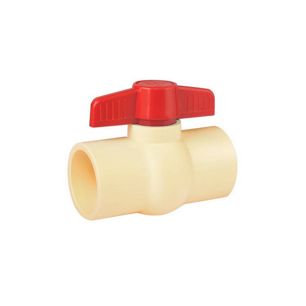 Valvula cpvc de bola 1/2" (12.70 mm) sin rosca