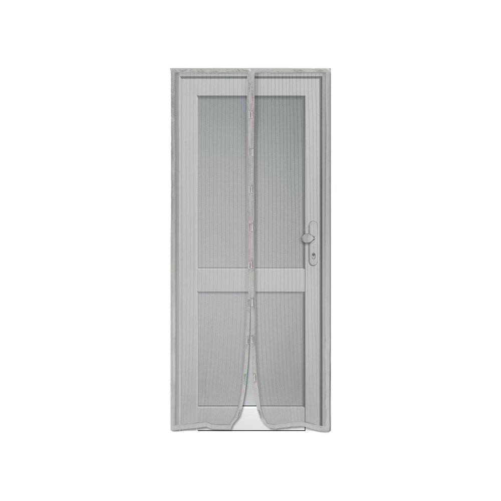 Mosquitera para puerta con cierre magnético gris 100 x 220 cm