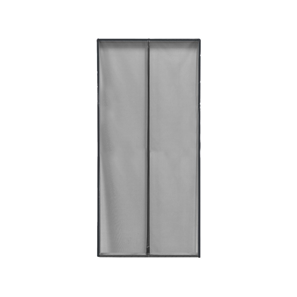 Mosquitera para puerta con cierre magnético lona gris 100 x 220 cm
