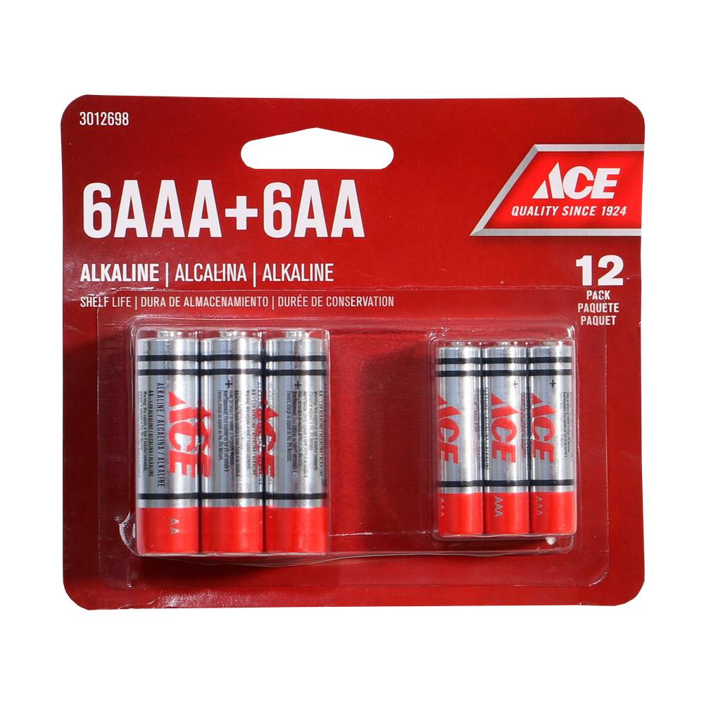 Batería alcalina aa+aaa set de 12 piezas