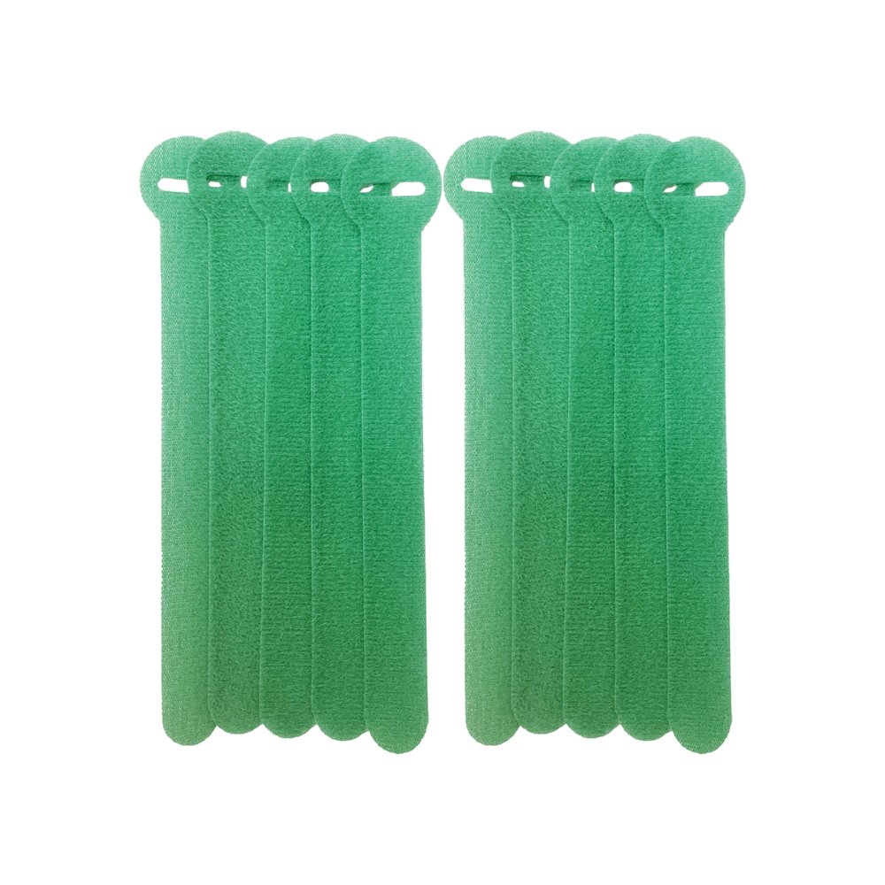 Cincho ajustable para cable 12 cm verde 10 piezas