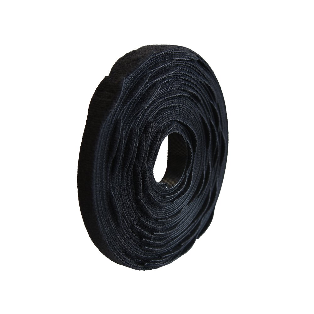 Cinta adhesiva tipo velcro 20 x 120 cm negra