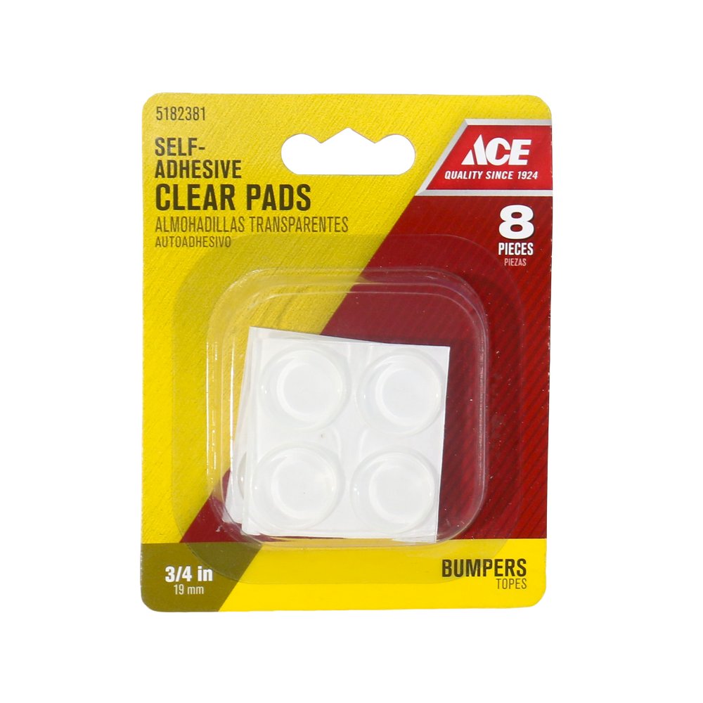 Protector adhesivo 3/4 pulg (19 mm) transparente 8 pzas