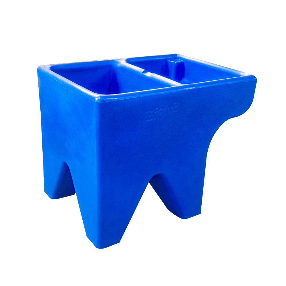 Pila plastica azul con 1 lavadero derecho eureka