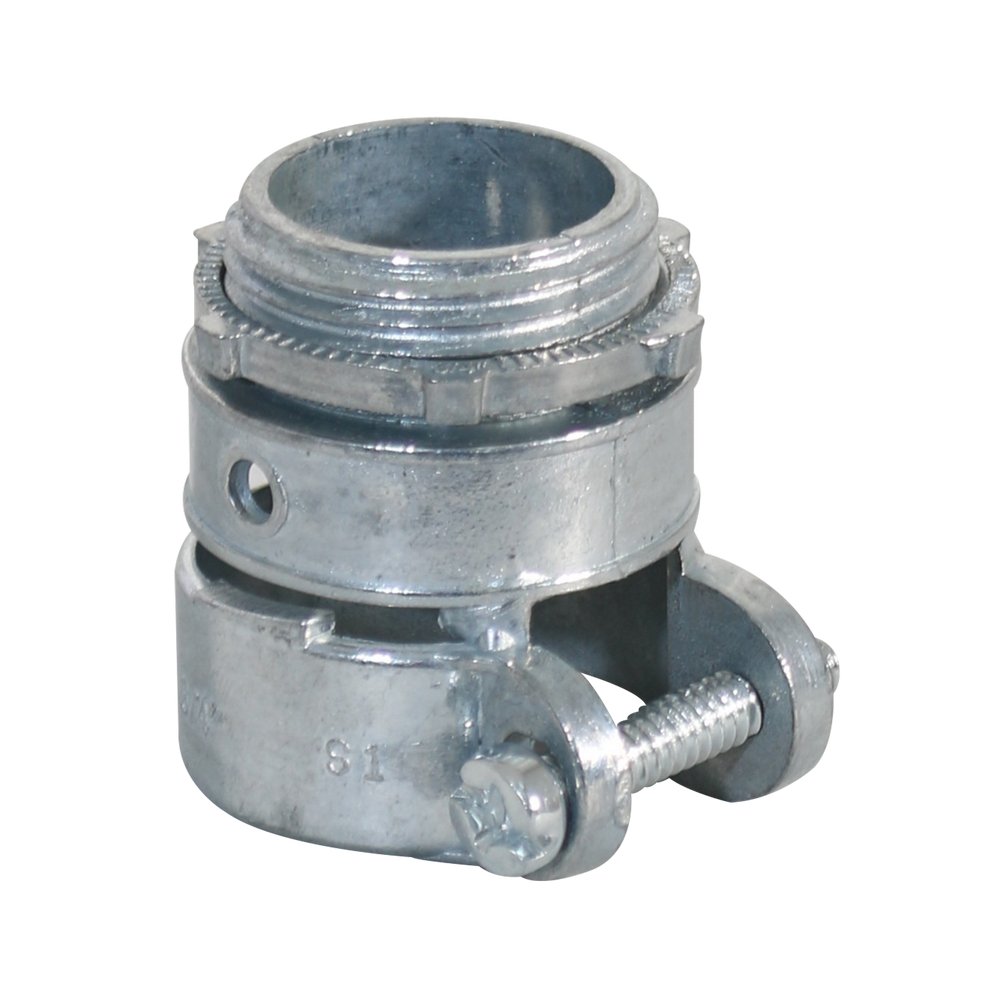 Conector recto para coraza 3/4 pulg (19.05 mm) galvanizada