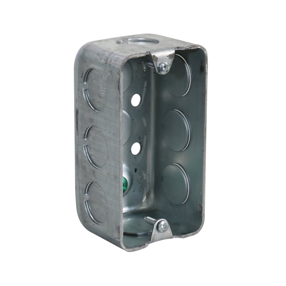Caja rectangular 4x2 pulg (10.1 x 5.08 cm) ko 1/2 pulg (12.70 mm) tipo pesado ul
