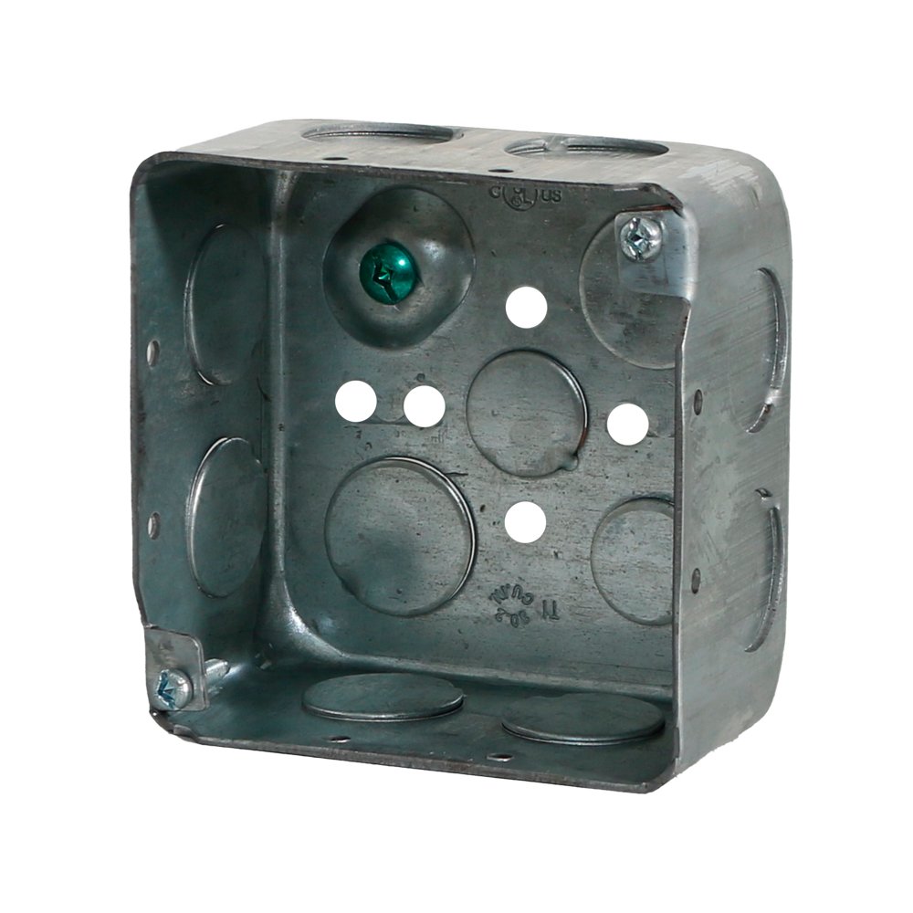 Caja cuadrada 4x4 pulg (10.1x 10.1 cm) doble fondo ko 1/2 pulg (12.70 mm) 3/4 pu