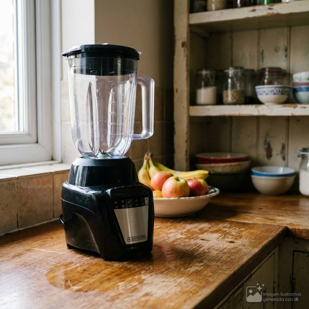 Licuadora vaso de plastico 8 vel negro