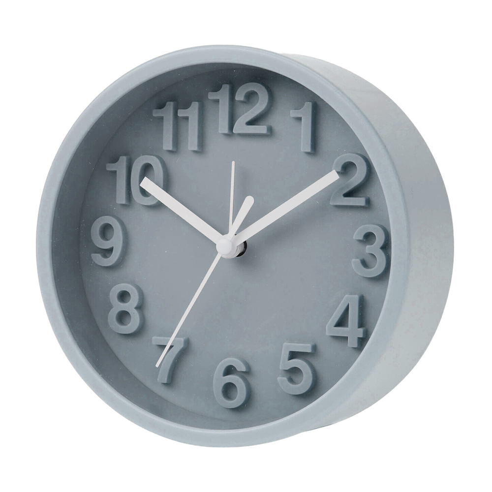 Reloj para pared con alarma 13x5 cm celeste