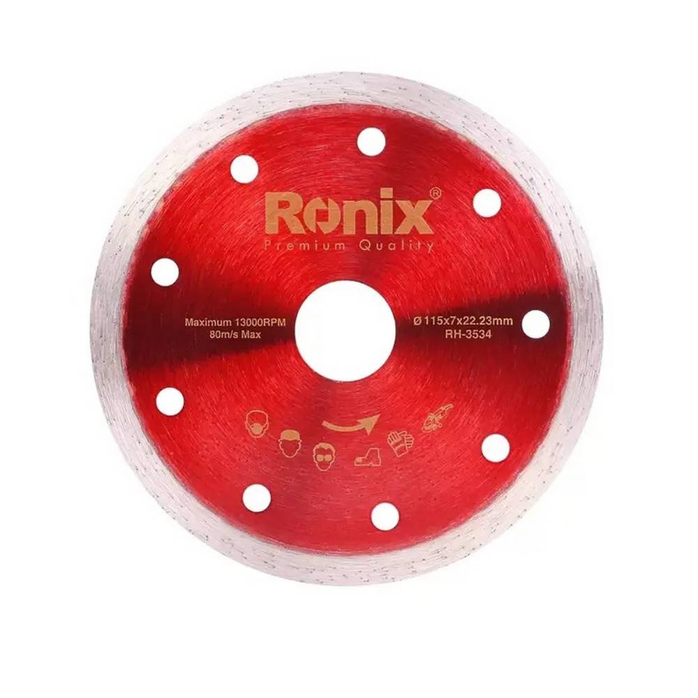 Disco diamantado continuo 115 x 7 x 22.2 mm (4.1/2 x 9/32 x 7/8 pulgada)