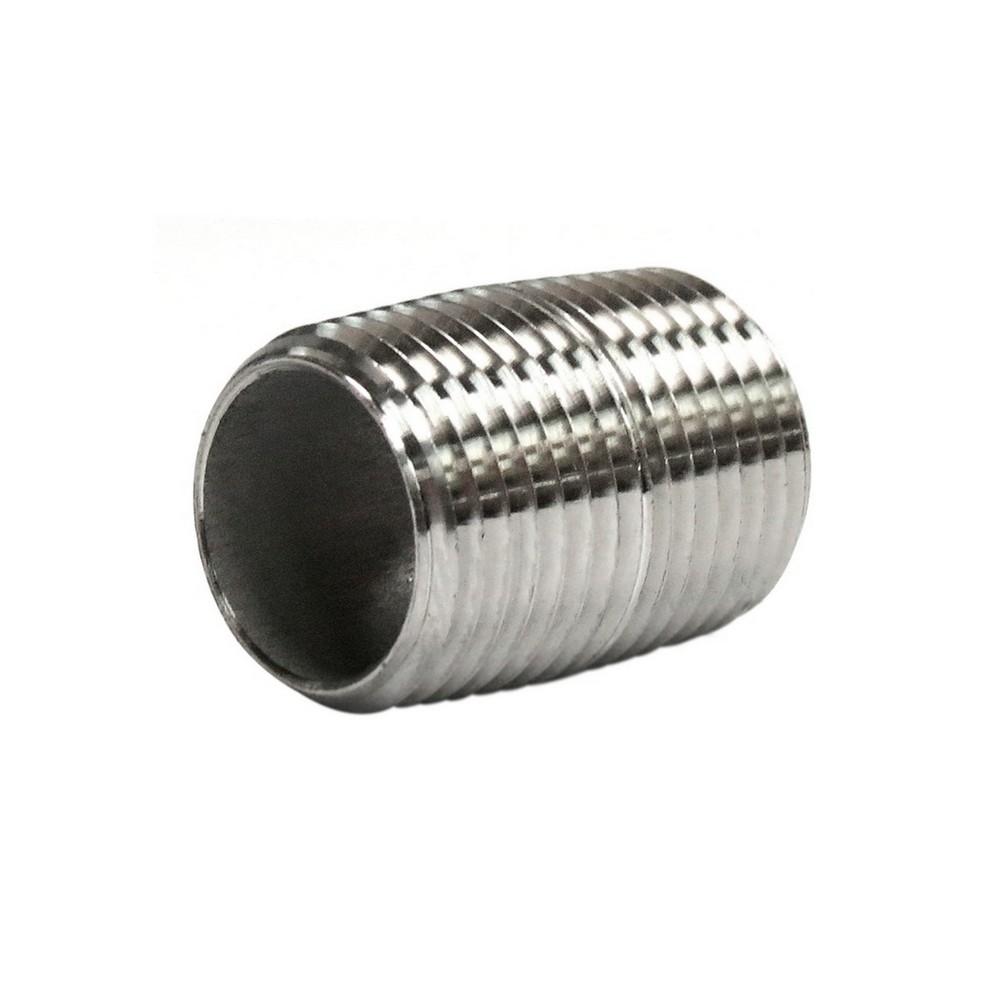Niple acero inoxidable 3-8 rosca corrida