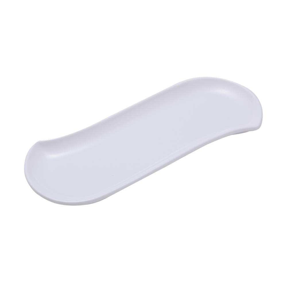 Plato para servir de melamina 25.5 x 10 cm blanco