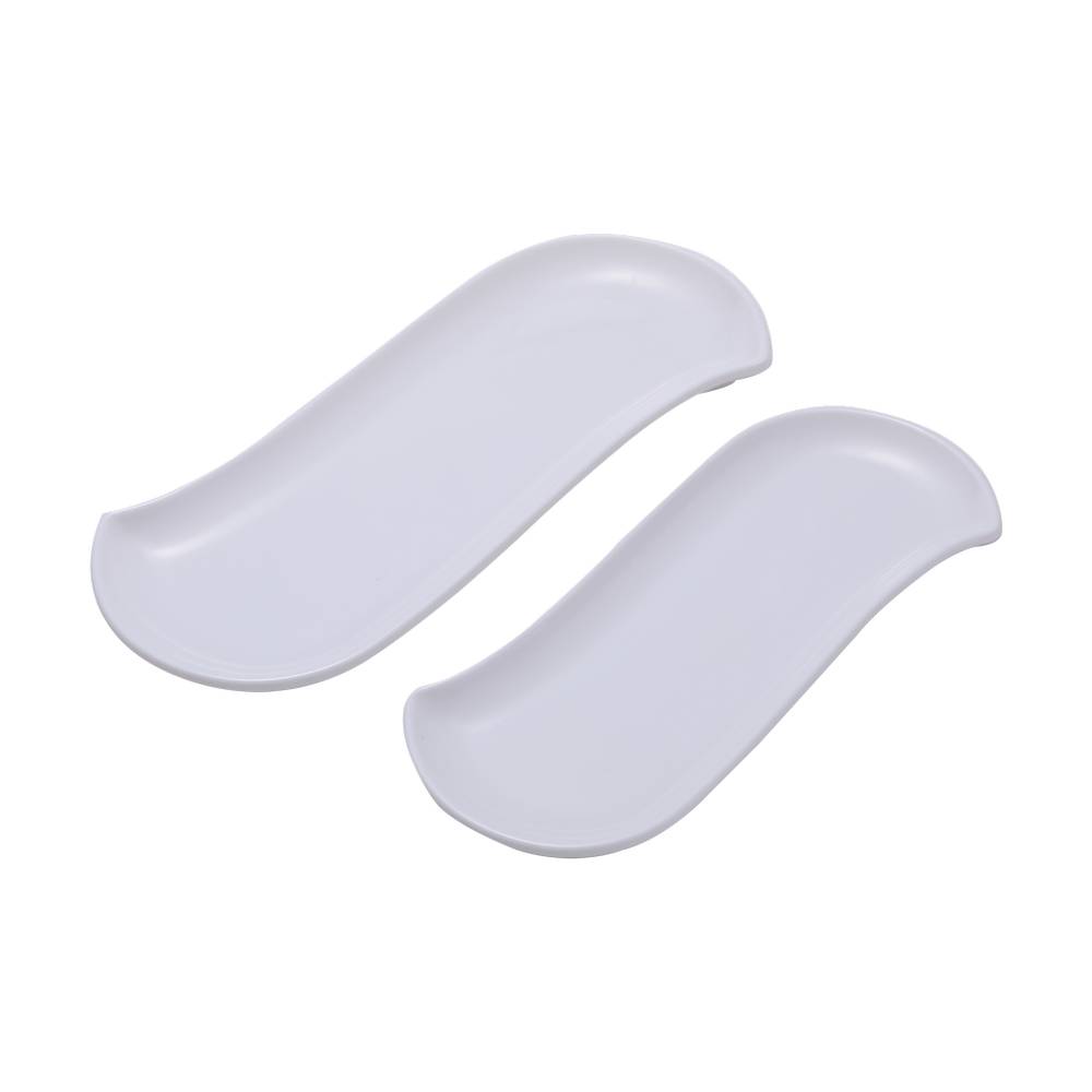 Plato para servir de melamina 30 x 11.5 cm blanco