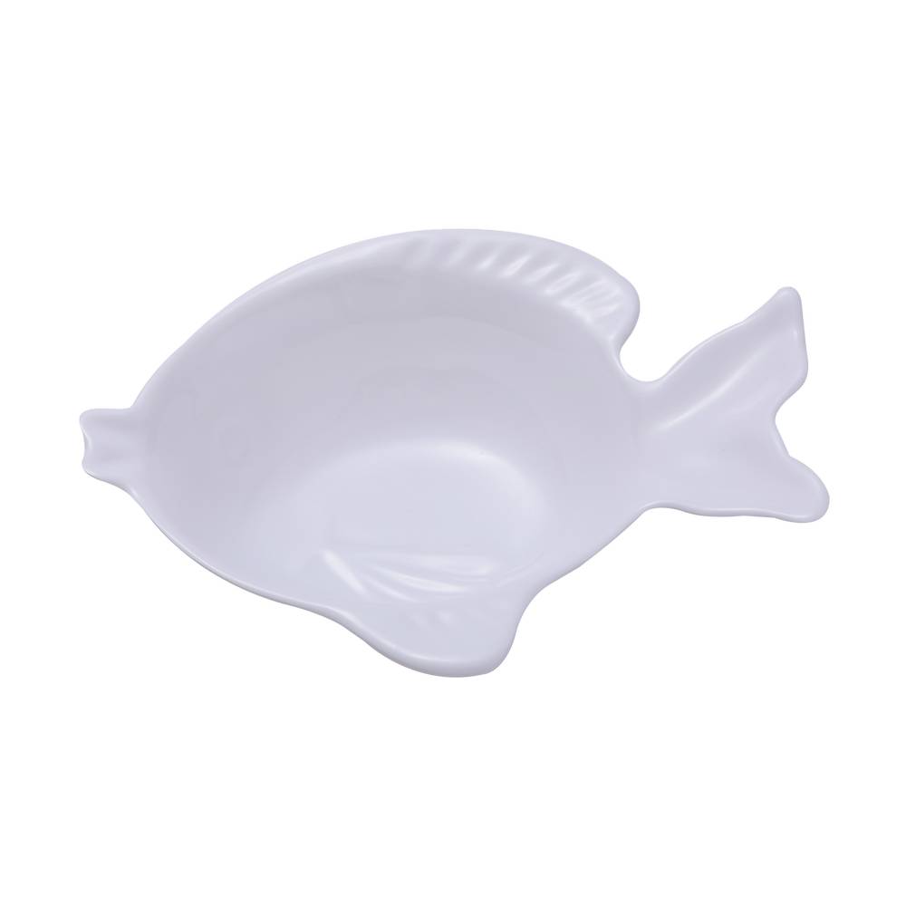 Plato para servir de melamina 24 x 18.2 x 6 cm blanco