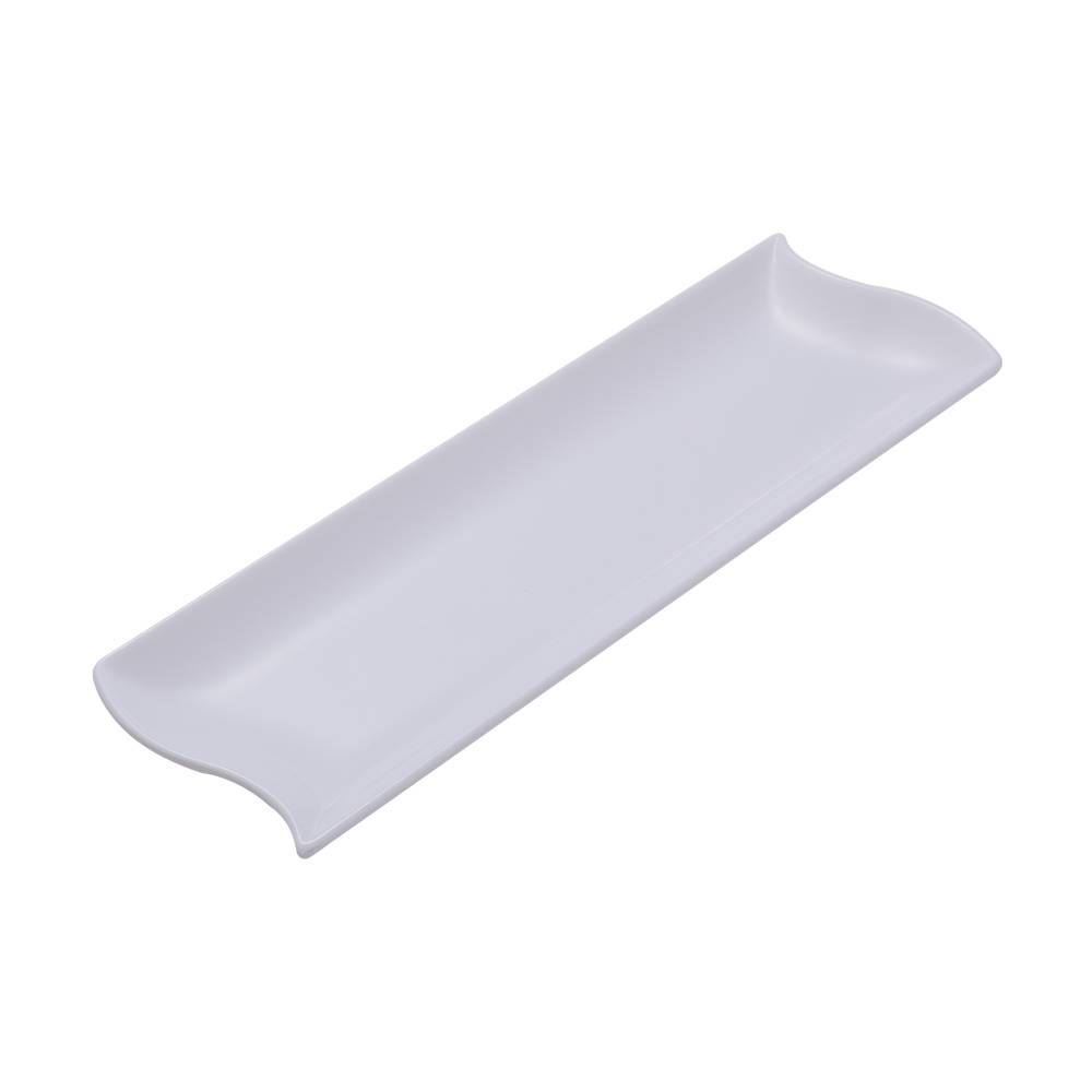 Plato para servir de melamina color blanco 32 x 11 cm