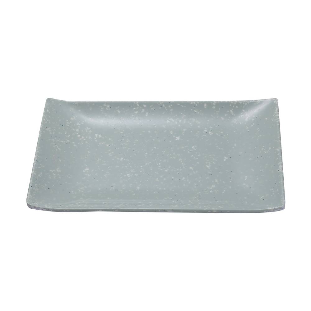 Plato para servir de melamina color verde de 23x13.9x2.3 cm